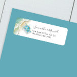 Tropical Watercolor Sea Turtle Return Address Return Address Label<br><div class="desc">These watercolor return address labels feature an elegant sea turtle and ocean waves in shades of turquoise, blue, and green, set against a crisp white background. Designed with modern hand-lettered script and sans serif fonts, they offer a unique touch for Florida Keys and Hawaiian weddings, tropical bridal showers, or destination...</div>