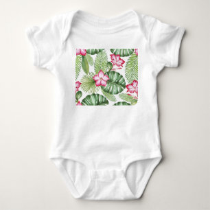 Tropical Watercolor: Seamless Pattern Baby Bodysuit