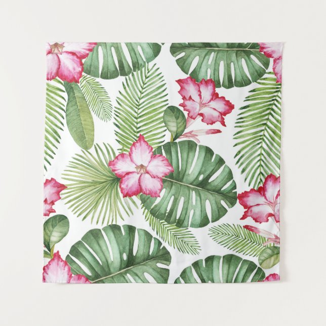Tropical Watercolor: Seamless Pattern Tapestry (Front)