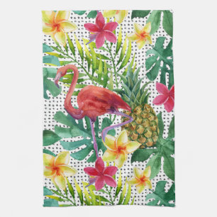 Tropical Watercolor Tea Towel