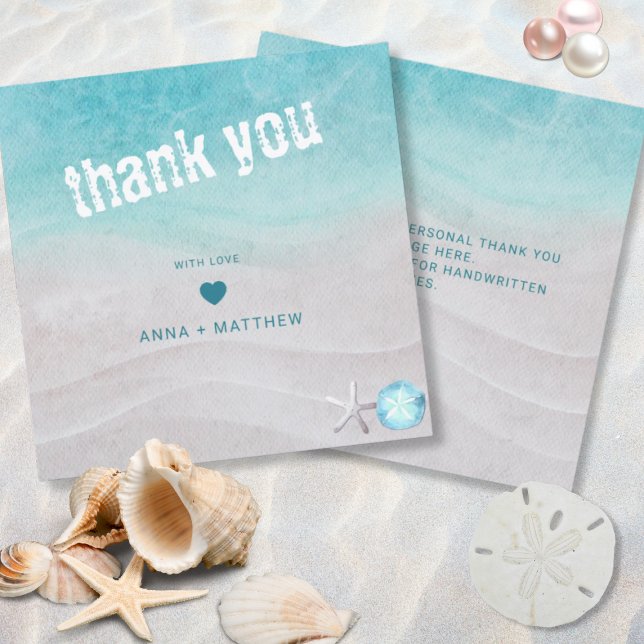 Tropical Watercolor Weding Thank You Card (Creator Uploaded)