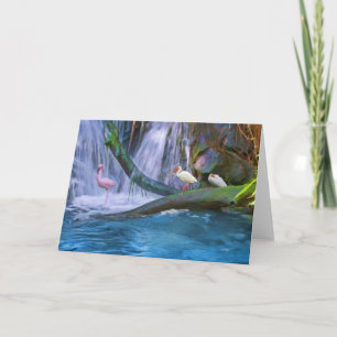 Tropical Waterfall Note or Greeting Card
