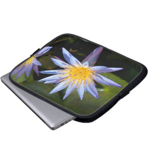 Tropical Waterlily Floral Botanical Design Laptop Sleeve