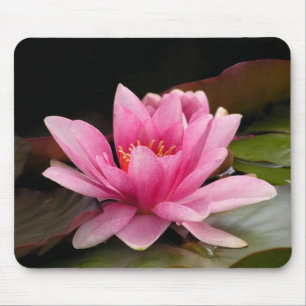 Tropical Waterlily Floral Botanical Design Mouse Pad