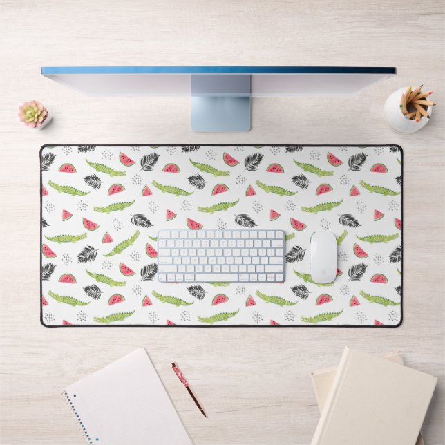 Tropical Watermelon & Crocodile Pattern Desk Mat (Office 1)