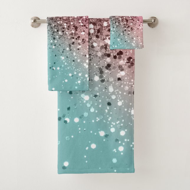 Tropical Watermelon Glitter #1 Bath Towel Set (Insitu)
