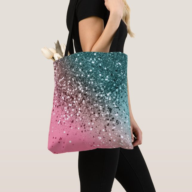 Tropical Watermelon Glitter #2 Tote Bag (Close Up)