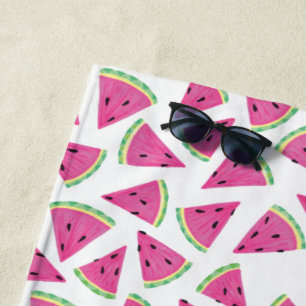 Tropical watermelon pattern beach towel