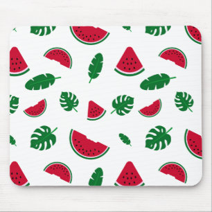 Tropical Watermelon Summer Seamless Pattern Mouse Pad
