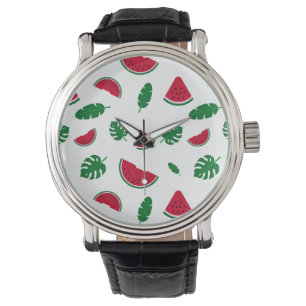 Tropical Watermelon Summer Seamless Pattern Watch