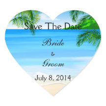 Tropical Waters Beach Wedding Save The Date