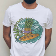 Tropical Wave Pineapple Surf Surfing Beach Summer