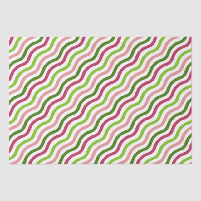 Tropical Wave Simple Stripe Tissue Paper (Front)