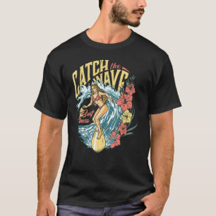 Tropical Wave Surfing Vacation For Surfers Graphic T-Shirt