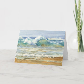 Tropical Wave Watercolor Greeting Card