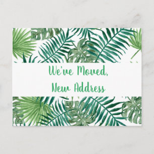 Tropical We Have Moved New Address Announcement Postcard