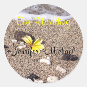 Tropical Wedding envelope seals