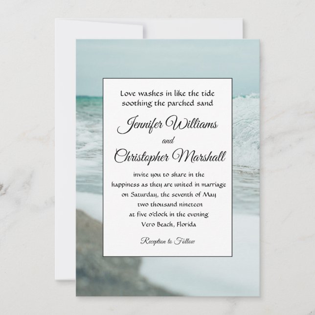 Tropical Wedding Invitation (Front)