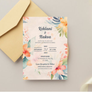 Tropical Wedding Invitation