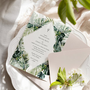 Tropical Wedding Invitation, destination wedding Invitation