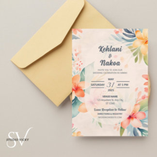 Tropical Wedding Invitation - Magneticn
