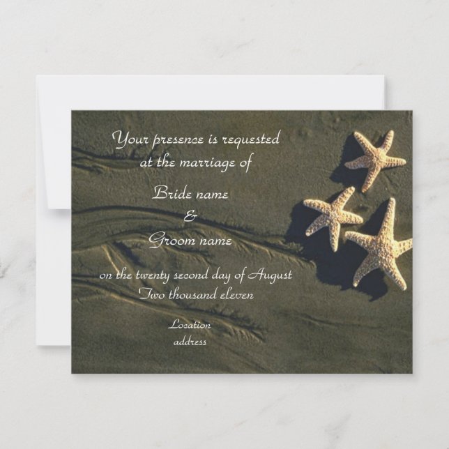 Tropical Wedding Invitations or beach party (Front)