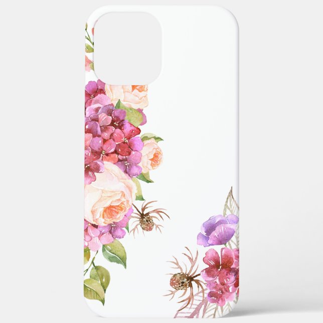 Tropical Wedding iPhone Case With Flowers (Back)