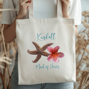 Tropical Wedding Maid of Honour Bridal Party Gift Tote Bag