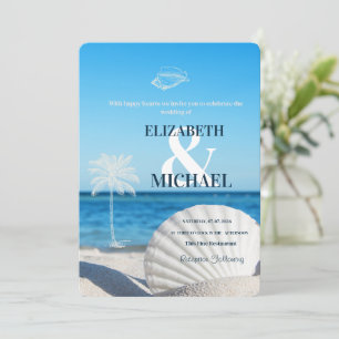Tropical Wedding Ocean Beach Invitation