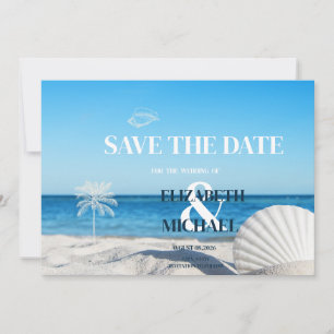 Tropical Wedding Ocean Beach Save The Date