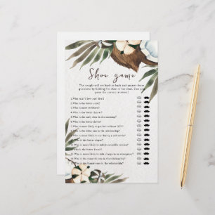 Tropical Wedding or Couples Shower Shoe Game