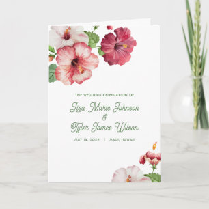 Tropical Wedding Program