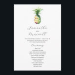 Tropical Wedding Programs Watercolor Pineapple<br><div class="desc">These tropical wedding ceremony programs feature a unique watercolor pineapple. Use the template fields to add your order of service. The card reverses to space to add your wedding party details. Order 5x7 printed cards or printable wedding programs. A charming choice for beach and destination weddings. To see more unique...</div>