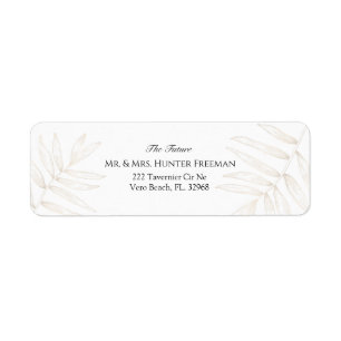 Tropical Wedding Return Address Label 