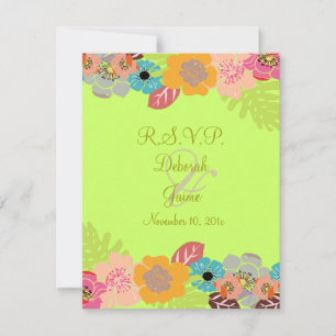 Tropical wedding RSVP/Add your background RSVP Card