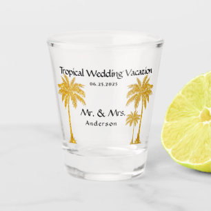 Tropical Wedding  Shot Glass