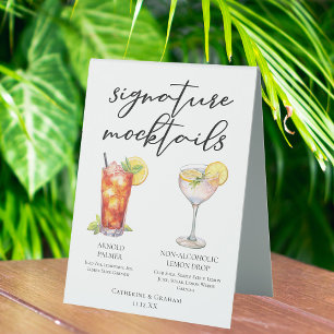 Tropical Wedding Signature Mocktails Menu