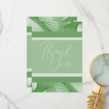 Tropical Wedding Thank You Card