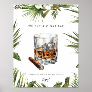 tropical whisky & cigar bar sign
