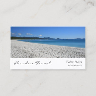 Tropical White Beach, Travel Business Card