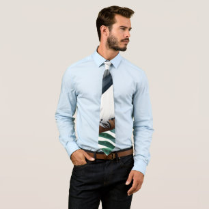 Tropical White Parrot Bird Pattern  Tie