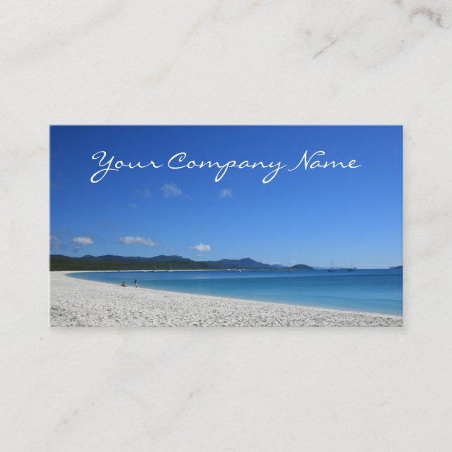 Tropical White Sand Beach - Travel Business Cards (Front)
