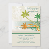 Tropical Winds Post Wedding Brunch Invitation