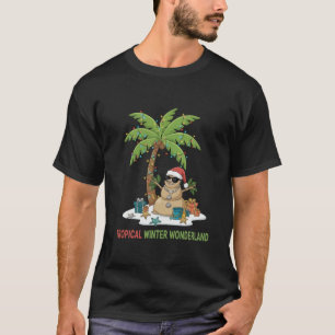 Tropical Winter Wonderland Funny Christmas T-Shirt