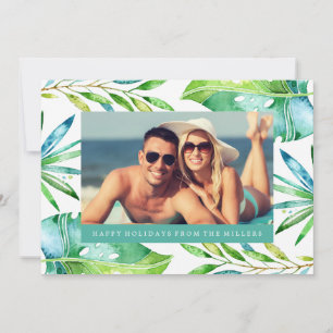 Tropical Wishes Holiday Photo Card