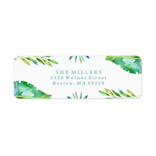 Tropical Wishes   Holiday Return Address Label