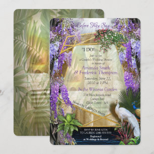 Tropical Wisteria Paradise at the Golden Palace In Invitation