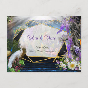 Tropical Wisteria Paradise at the Golden Palace Postcard