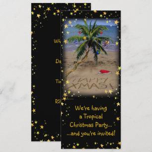 Tropical X-mas Party Invitation