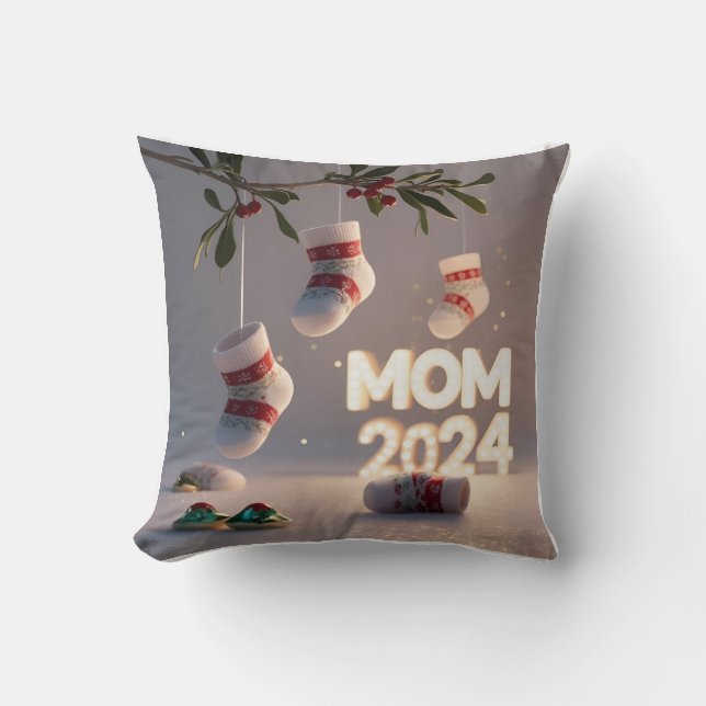 Tropical Xmas Tree Pillow: Xmas in July Double Cushion (Front)